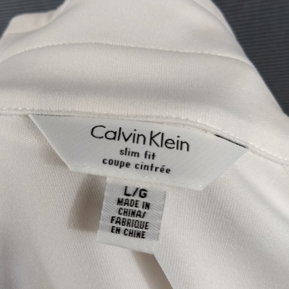 VINTAGE CALVIN KLEIN WHITE JACKET LT MODERN L - Picture 8 of 8